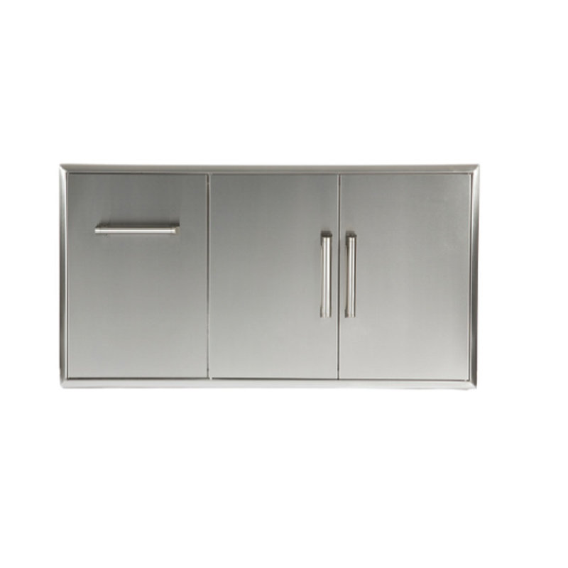 Combo porte et tiroir en acier inoxydable