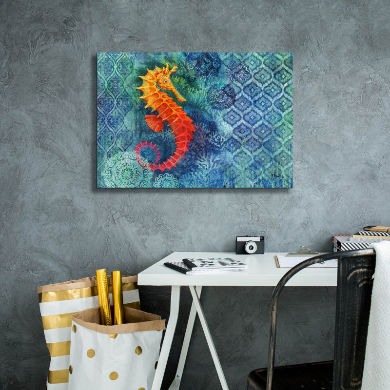 «Seahorse Batik» par Paul Brent, H 18 po x l 26 po