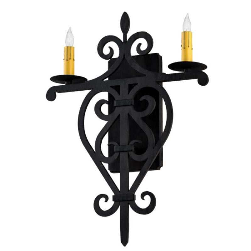Fleur De Lys 2 - Light Candle Wall Light