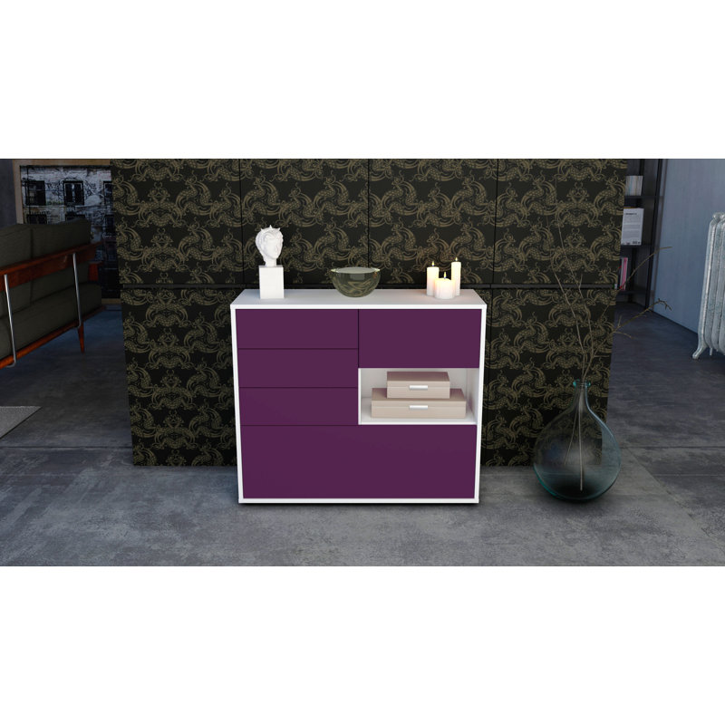 Pulaski 92cm Sideboard, White/Purple