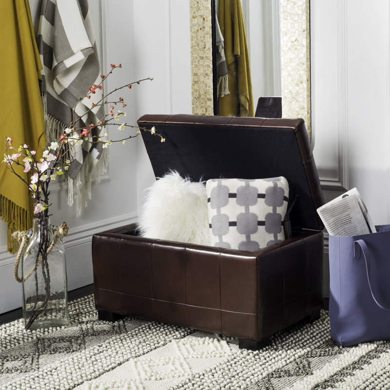 Maiden Faux Leather Ottoman, Cordovan Faux Leather