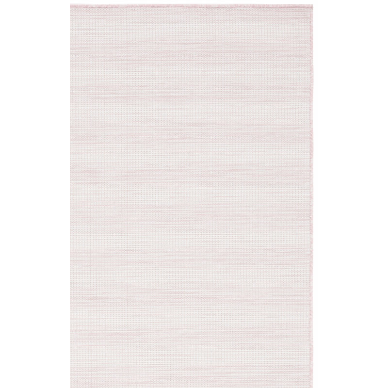 Tapis intérieur / extérieur rose clair Tressler, Carré 6 pi 5 po
