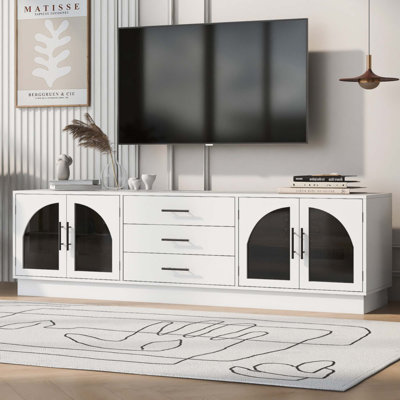 68.9'' Modern Minimalist TV Stand For Tvs Up To 75 Inches, Entertainment Center Media Console Cabinet With Adjustable Shelves For Living Room