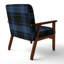 Fauteuil d'appoint rembourré à motif tartan vert et orange Fetullah-384490241-384490491