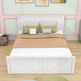 John-Luke Wooden Platform Bed with 4 Drawers
