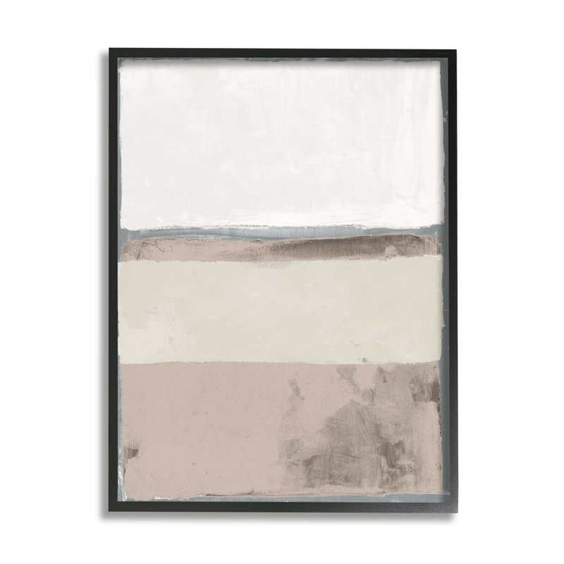 Tons de terre boueux industriels gris avec blocs - Peinture, H 14 po x l 11 po, Giclée encadrée noir minuit