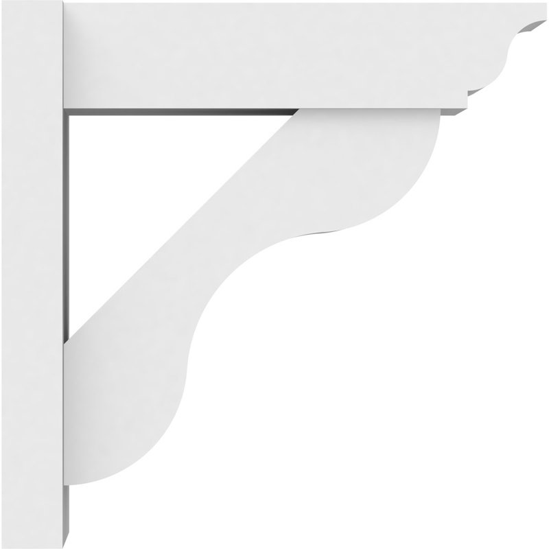 Persienne en uréthane Carmel Signature avec extrémités traditionnelles, brun clair apprêté, H 18 po x l 7 po x P 18 po