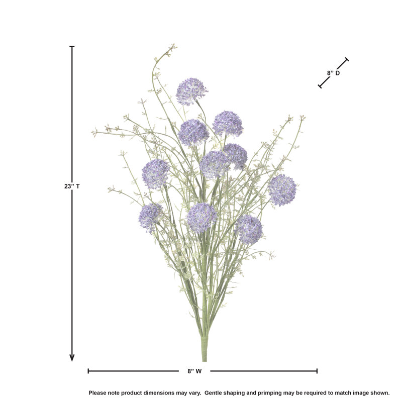 23" Plastic Wild Allium Bush, Purple