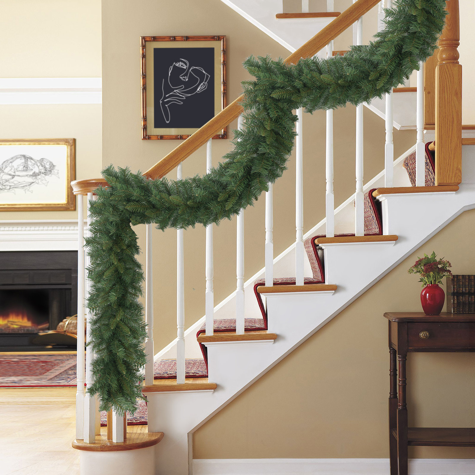 118'' in. Faux Pine Garland
