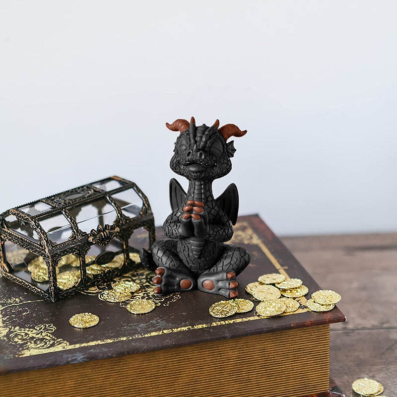 Statue Brogel Happy Dragon, Noir