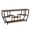 Console industrielle 70,9 po avec tablettes de rangement à 7 niveaux, table d'entrée très longue pour le salon, le couloir ou le vestibule - table d'appoint à structure métallique