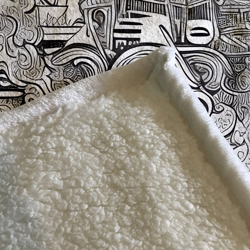Jeté Ridgley, Noir / blanc, L 68 po x L 80 po, Abstrait