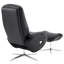 Fauteuil inclinable et repose-pieds en cuir Choco-133592220