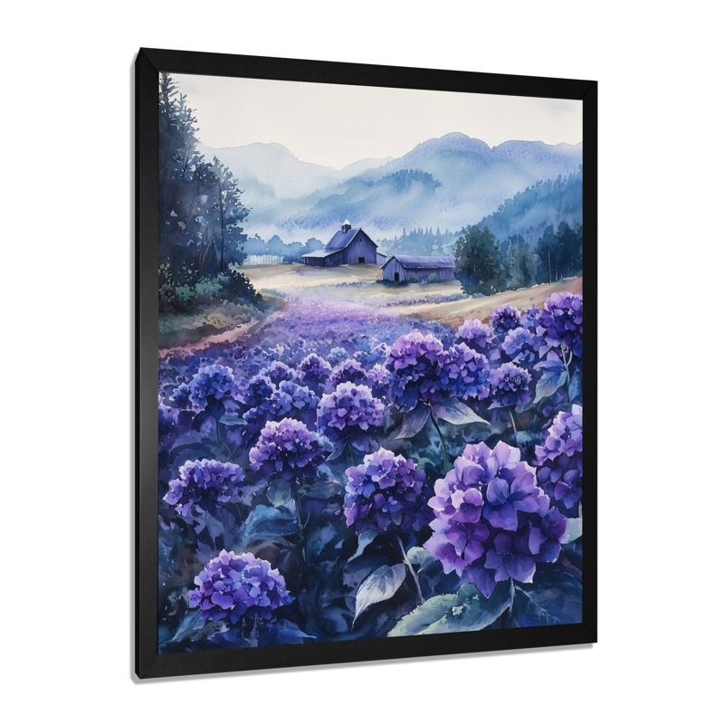 Alissa - impressions murales florales, Noir, noir, noir, noir, H 20 po x l 12 po, Reproduction encadrée d'une seule photo