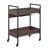 Walnut & Black Finish Serving Cart