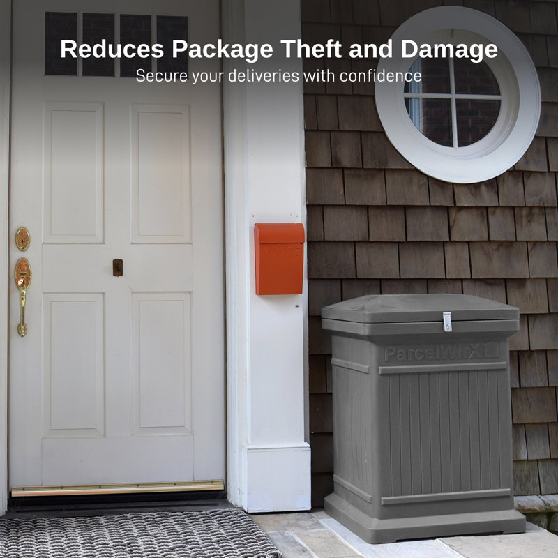 Graphite Large Lockable Plastic Package Delivery Box