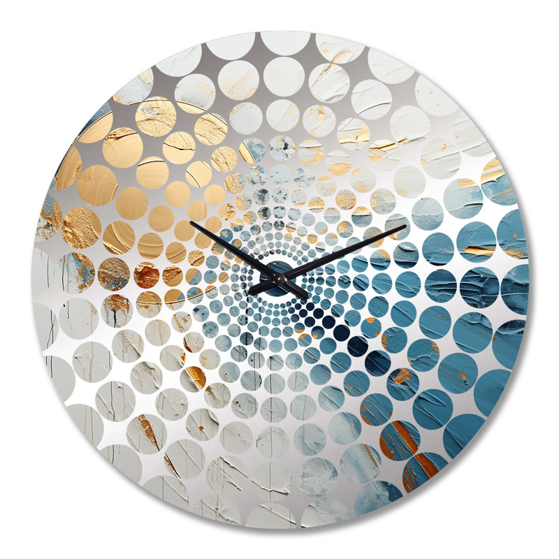 Abdulhadi - Horloge murale peinture abstraite, Très grand