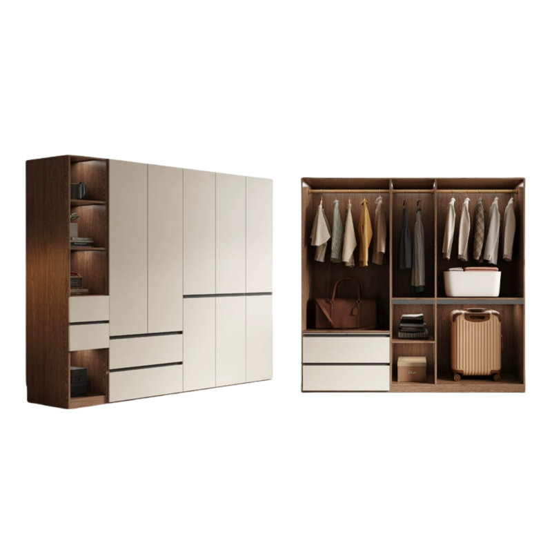 Simple Solid Color Wardrobe, 78.74" H x 86.61" W x 23.62" D