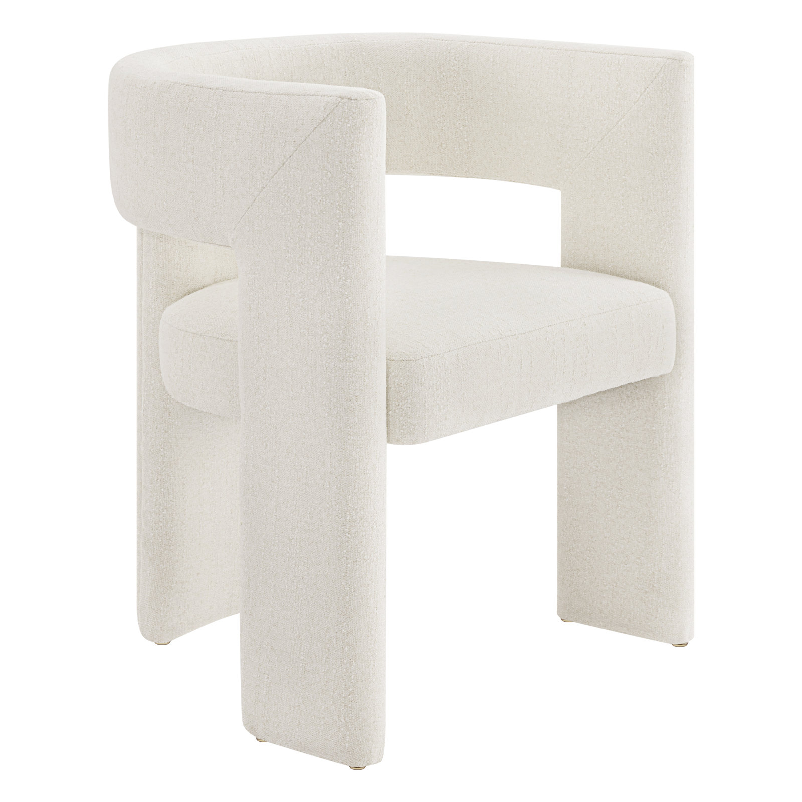 Linen Dining Armchair, Mellow Ivory