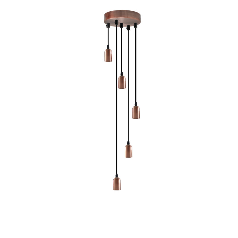 Amrane - Light Copper Cluster Pendant, 5, No