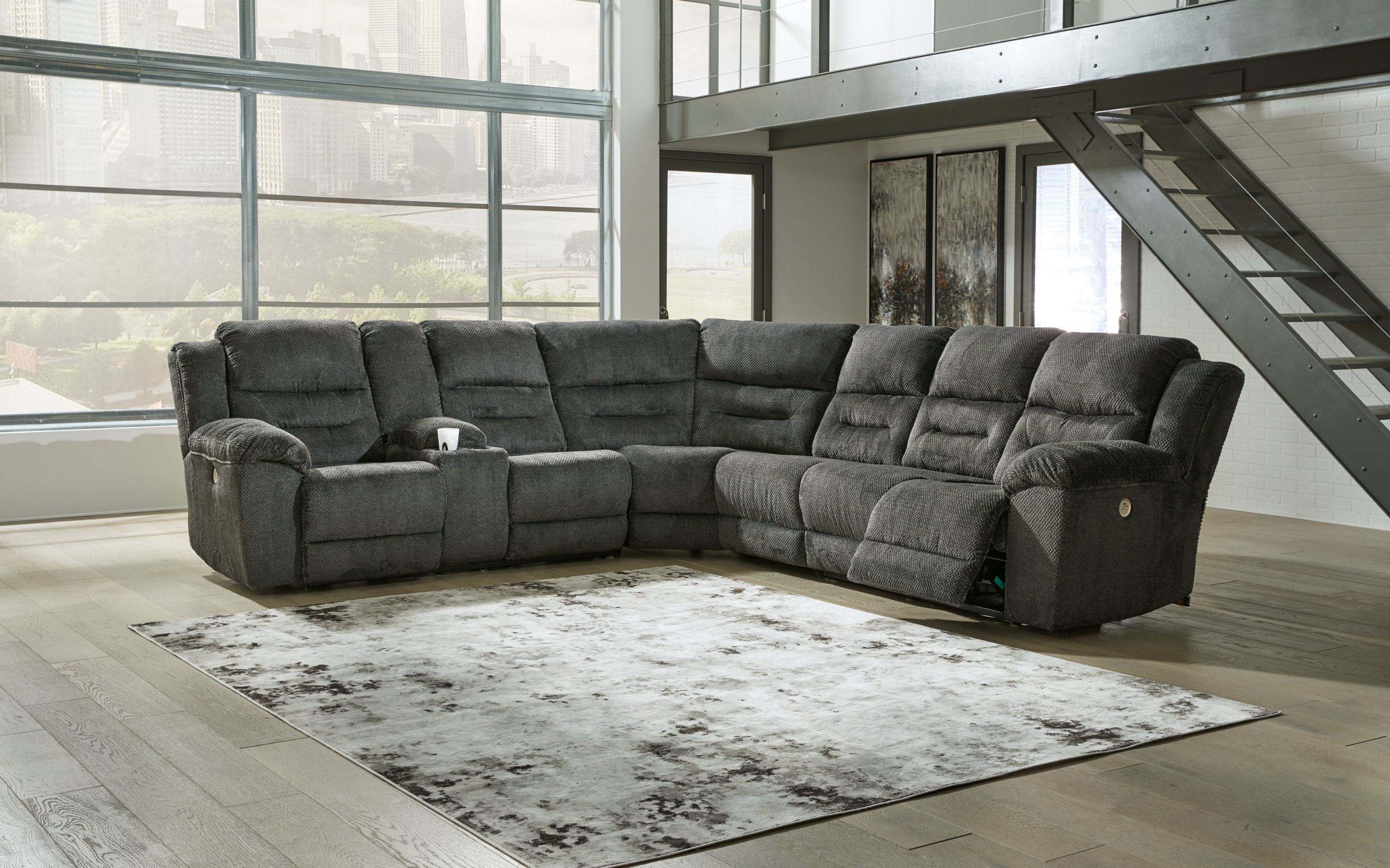 4 piece reclining sectional with chaise hotsell