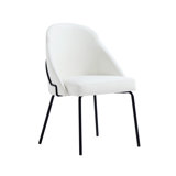 Fakenham Leatherette Dining Chair with Steel Legs