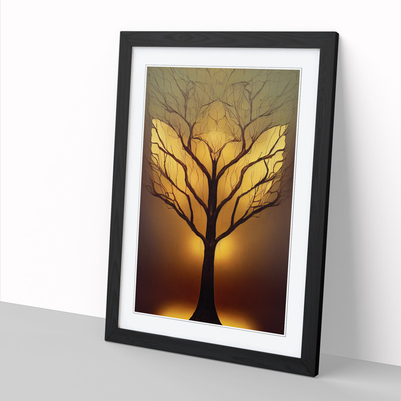 Ornate Tree Vol.2 - Picture Frame Print, 64cm H x 46cm W x 2cm D, Walnut