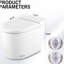 Toilette intelligente en céramique avec siège de nuit, siège chauffant, buse autonettoyante, chasse d'eau à bouton latéral, ralentissement silencieux, chasse automatique à capteur de pieds