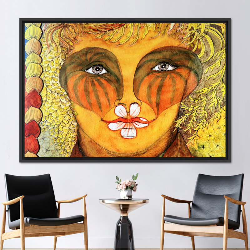 Print on Canvas, 20 cm H x 30 cm W, Black Floater Framed