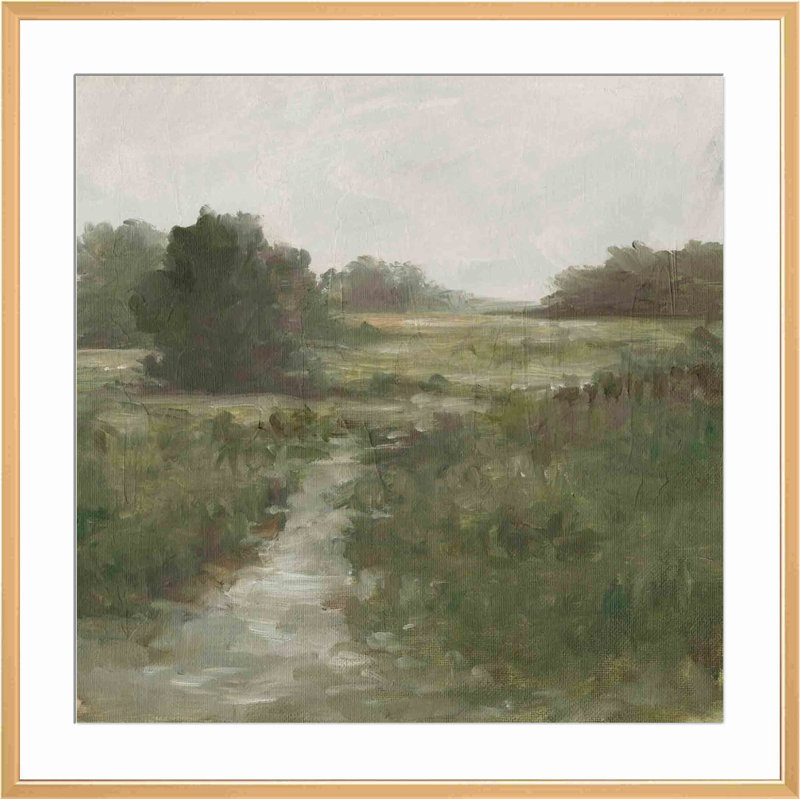 Tranquil Fen I by Ethan Harper, Antiqued Gold, 24.09" H x 24.09" W x 1.1" D