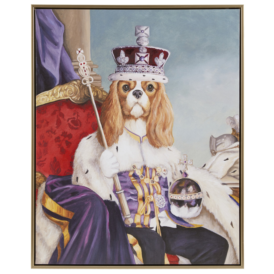  Pet Portrait King Charles Spaniel III Framed Canvas Wall Art 510 Design