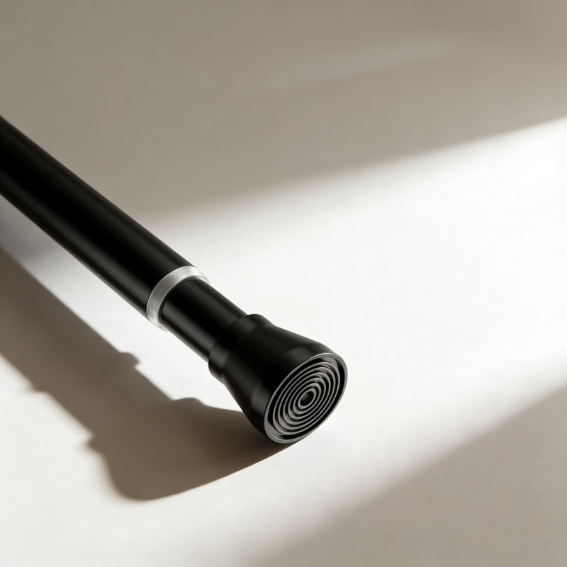 Tringle de rideau de douche extensible sans ressort à ressort sans tringle pour portes et douches à fenêtres - Conception antidérapante robuste