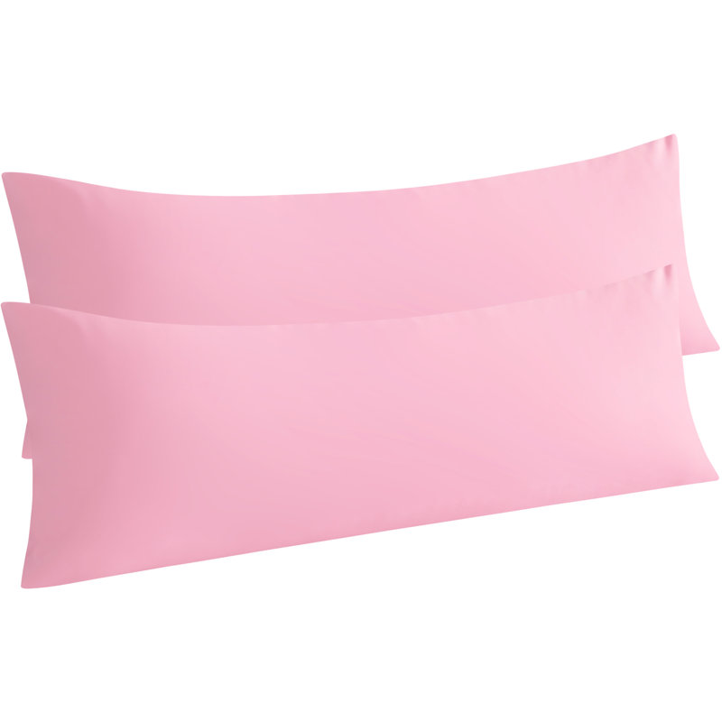 Taie d'oreiller pour le corps en microfibre, ensemble de taies d'oreiller douces avec fermeture portefeuille, 137 cm L × 51 cm H