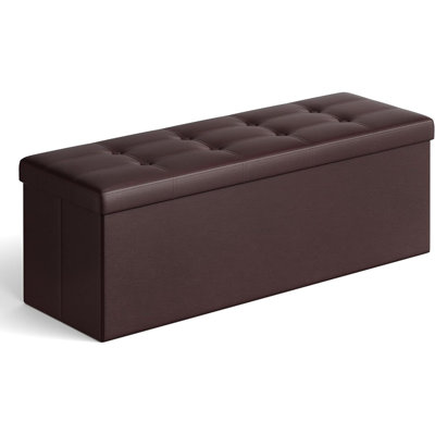 Folding Storage Ottoman Bench