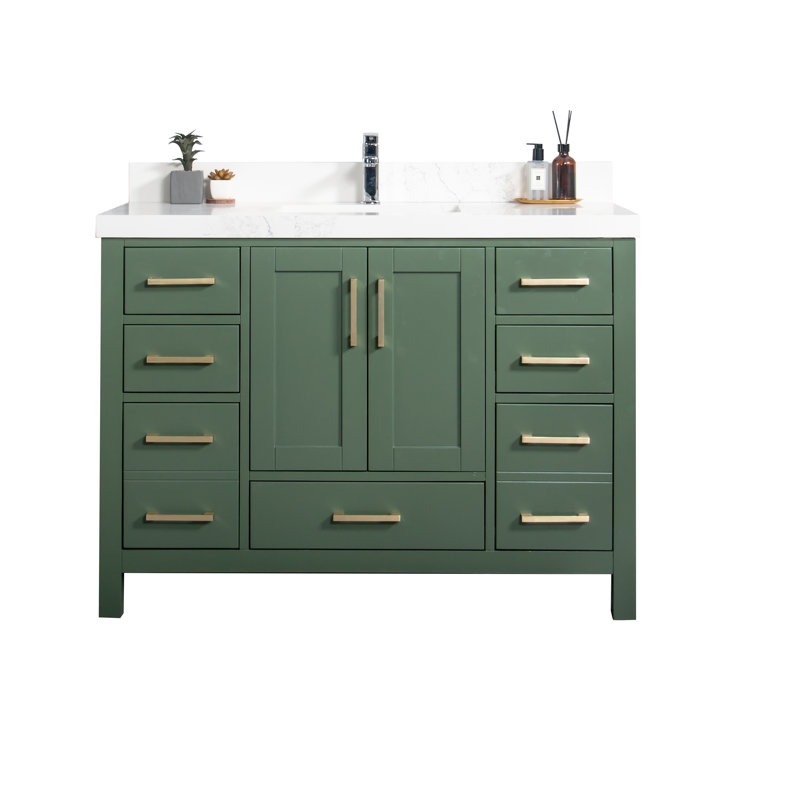 Ensemble de meuble-lavabo simple 42 po Uckfield, Empira, Vert