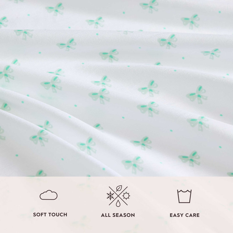 Ensemble de draps Laura Ashley, Ensemble de draps pour lit double avec 2 taies d'o, Superbes boucles bleues