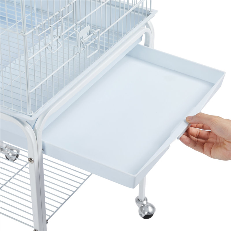 136cm Iron Play Top Floor Bird Cage with Wheels