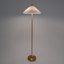 Lampe sur pied DEL dorée de 62 po avec abat-jour cône plissé Sienna