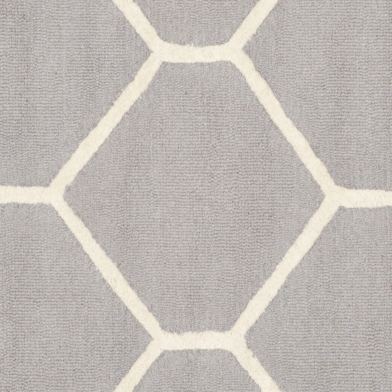Deedgra Hand Tufted Wool Geometric Rug, Rectangle 5' x 8'