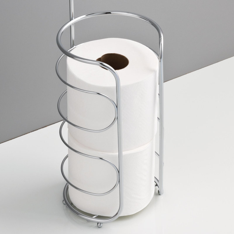 Porte-papier hygiénique sur pied avec rangement
