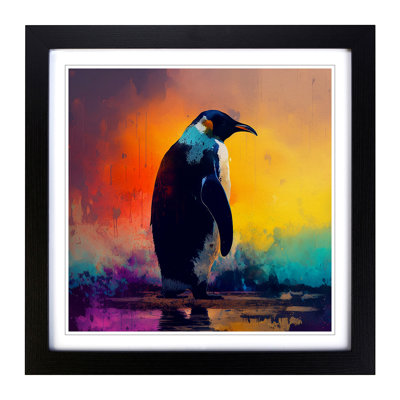 Penguin Impressionism - Framed Print