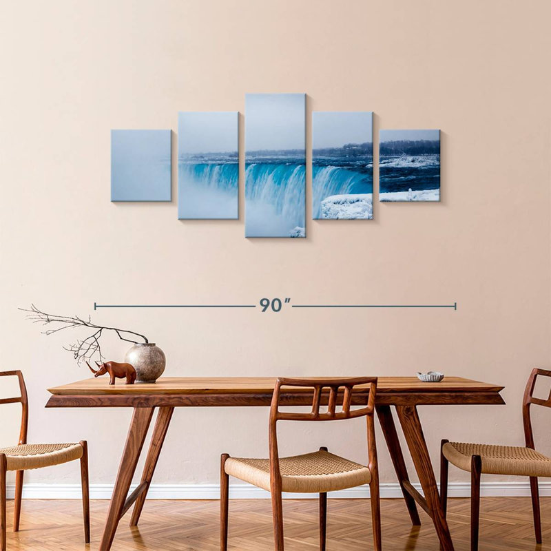 Niagara Falls Wintry Mist, 36" H x 80" W