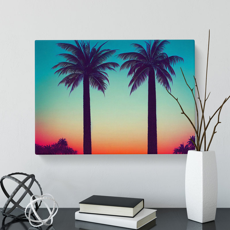 Statuesque Palm Trees - Wrapped Canvas, 40cm H x 60cm W x 3cm D