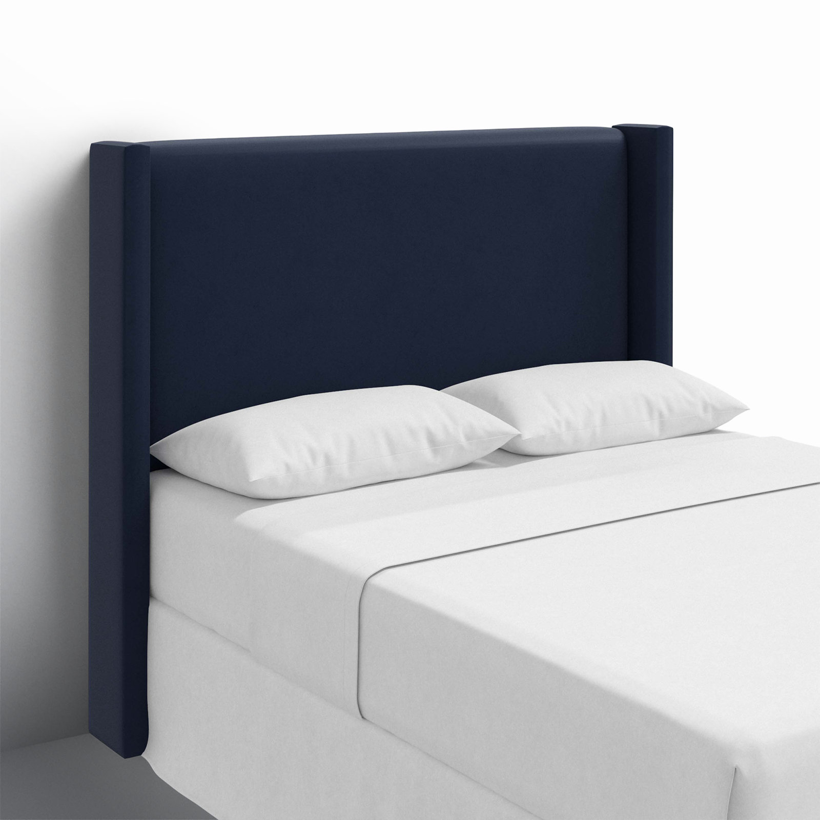 Hanson Upholstered Headboard, Full, Classic Ink Performance Velvet