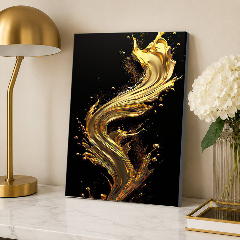 Abstrait, peinture sur toile, affiches à lèvres bleues, 16 x 24 pouces