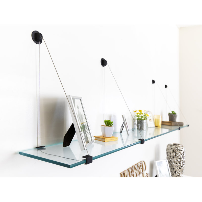 Bracket Shelf, 18" H x 72" W x 6" D, Black