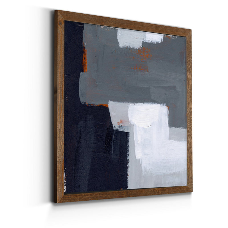 " Concrete Wall II " Painting Print, 21" H x 21" W x 1" D, Maple Framed