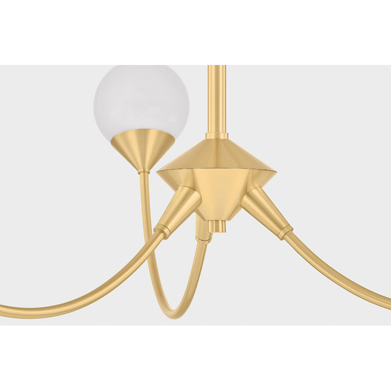 Lustre large Mitzi en laiton vieilli Natasha, H 14,25 po x l 36 po x P 36 po, 3