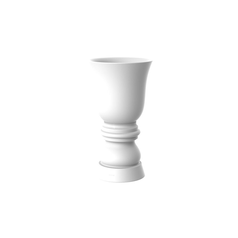 Suave Resin Pot Planter, Ice, 39.25" H x 21.75" W x 21.75" D
