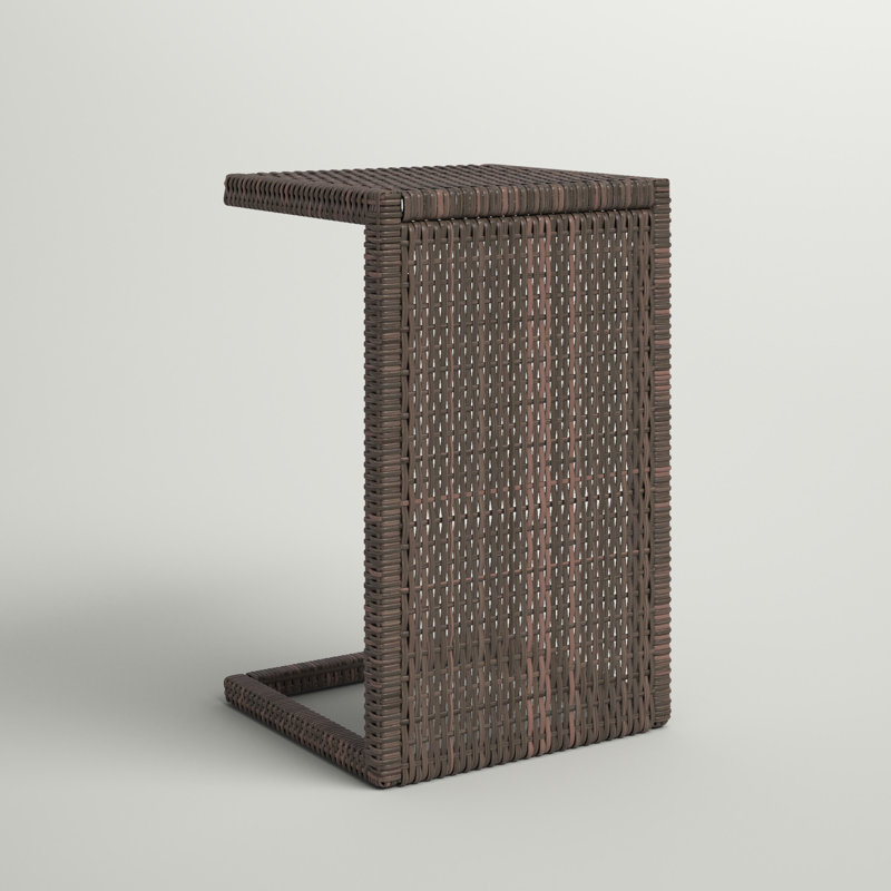 Haubert Rectangular Wicker/Rattan Outdoor Side Table